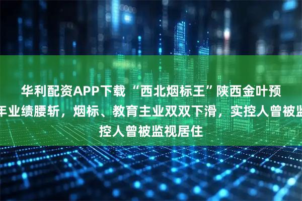 华利配资APP下载 “西北烟标王”陕西金叶预计上半年业绩腰斩，烟标、教育主业双双下滑，实控人曾被监视居住
